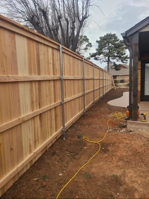 Cap and trim custom fence install
