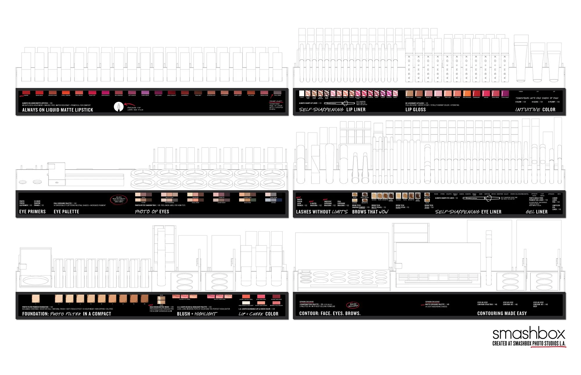 Open-sell visual merchandising displays