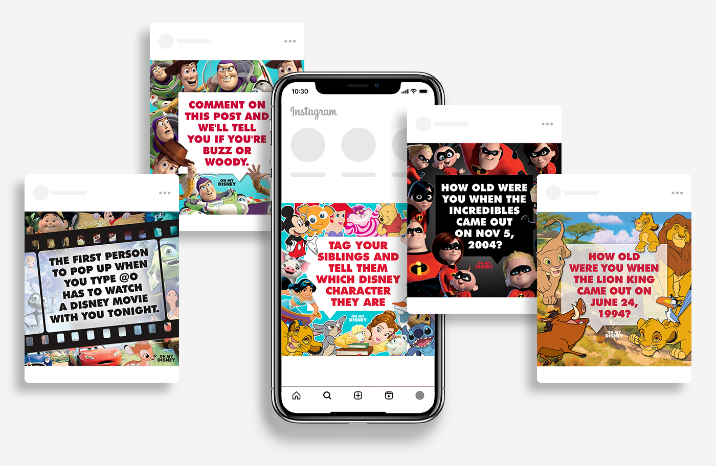 Oh My Disney social media posts