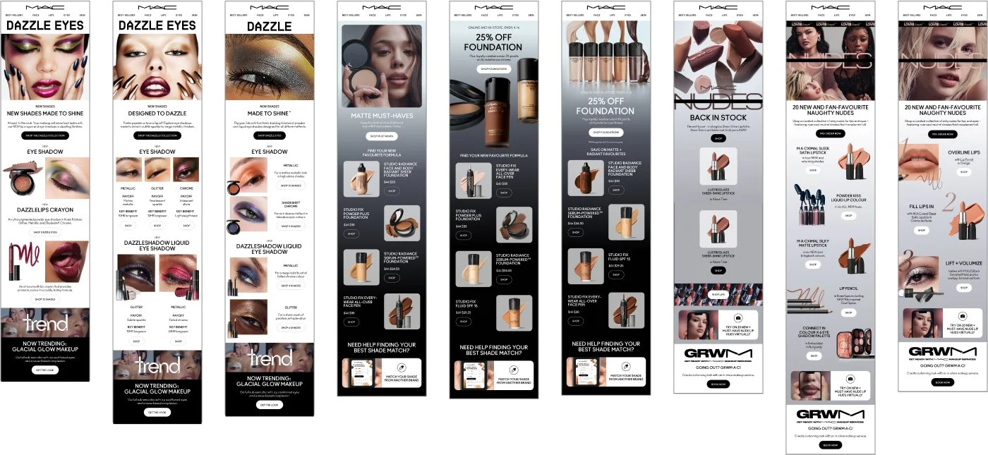 New product launch emails