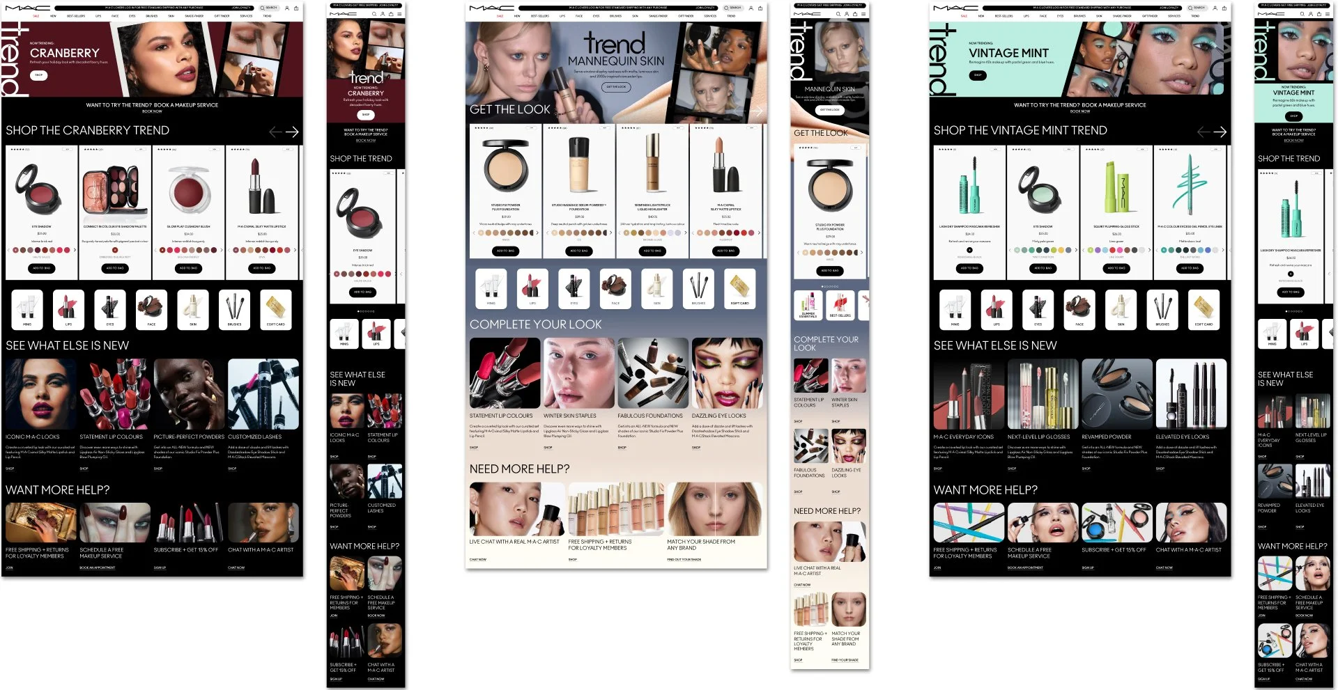 M·A·C Trend pages