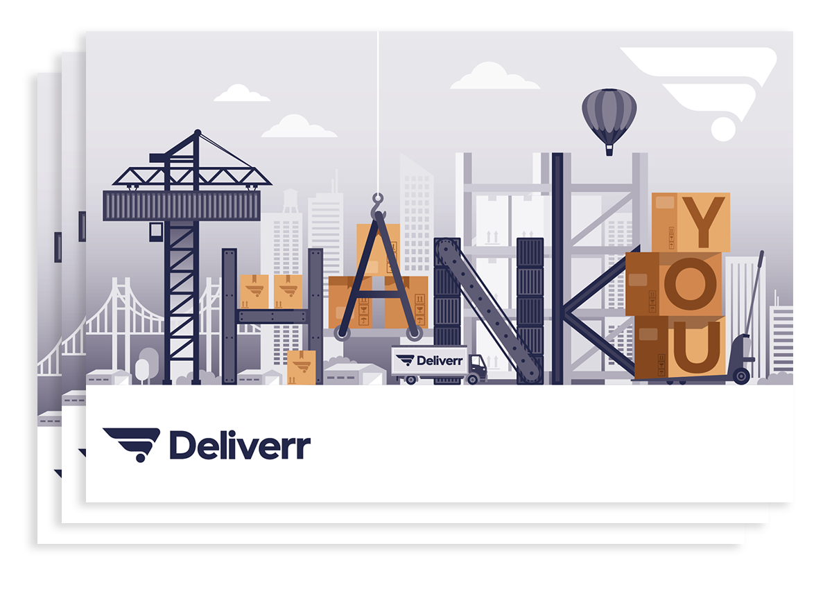 'Thank you' postcard