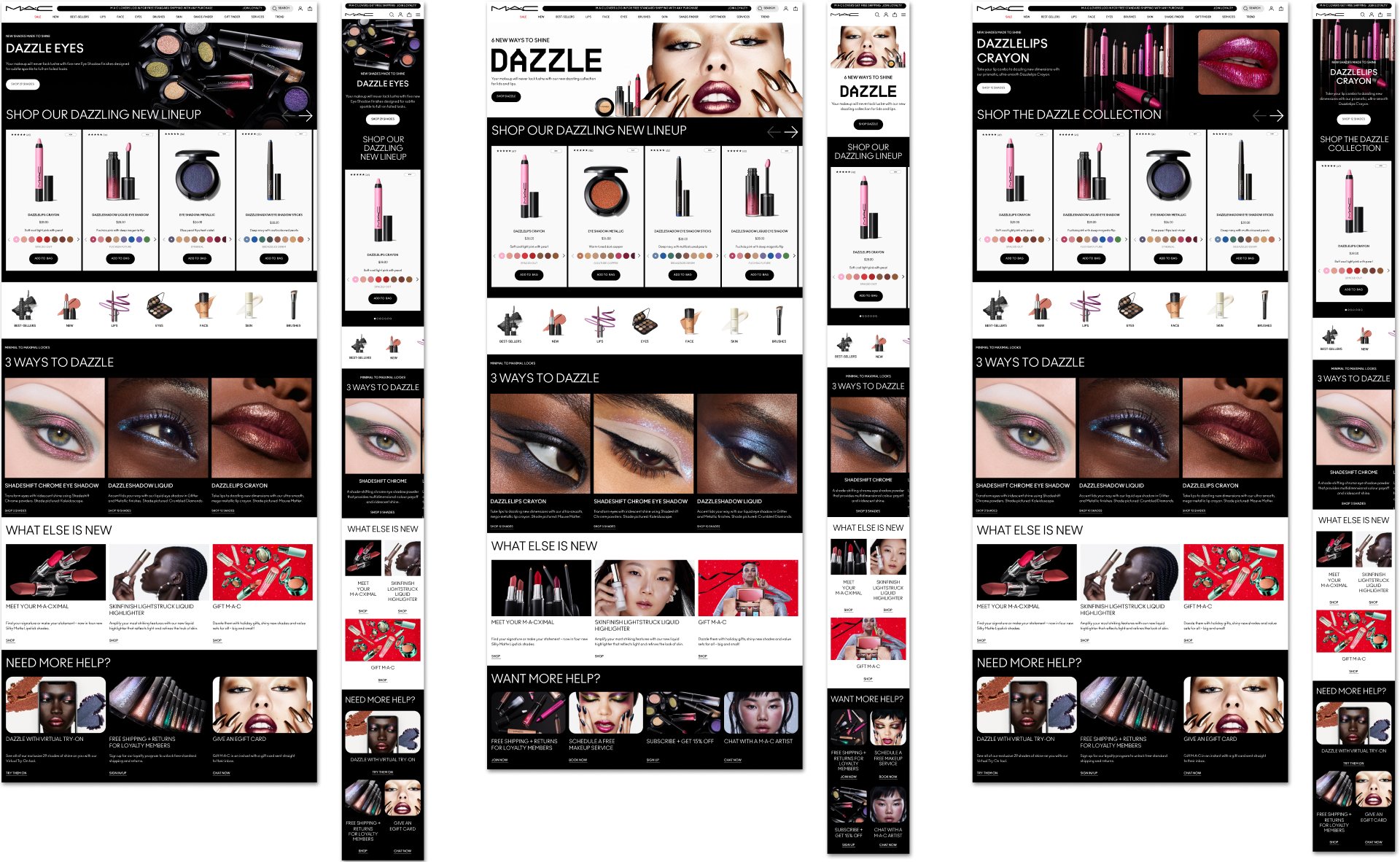 M·A·C Dazzle Lip and Eye Shadow launch