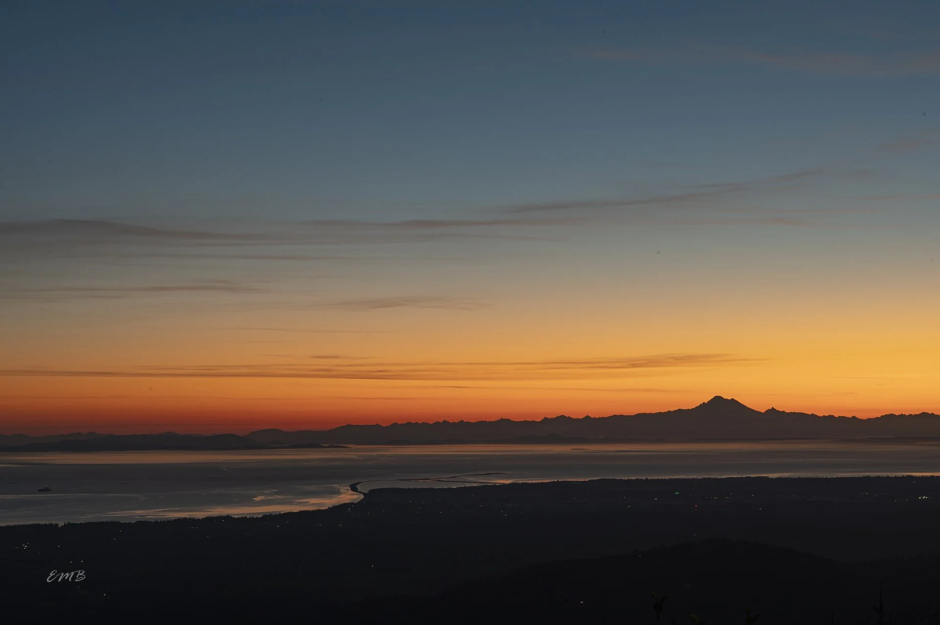 Sunrise over Strait of Juan De Fuca