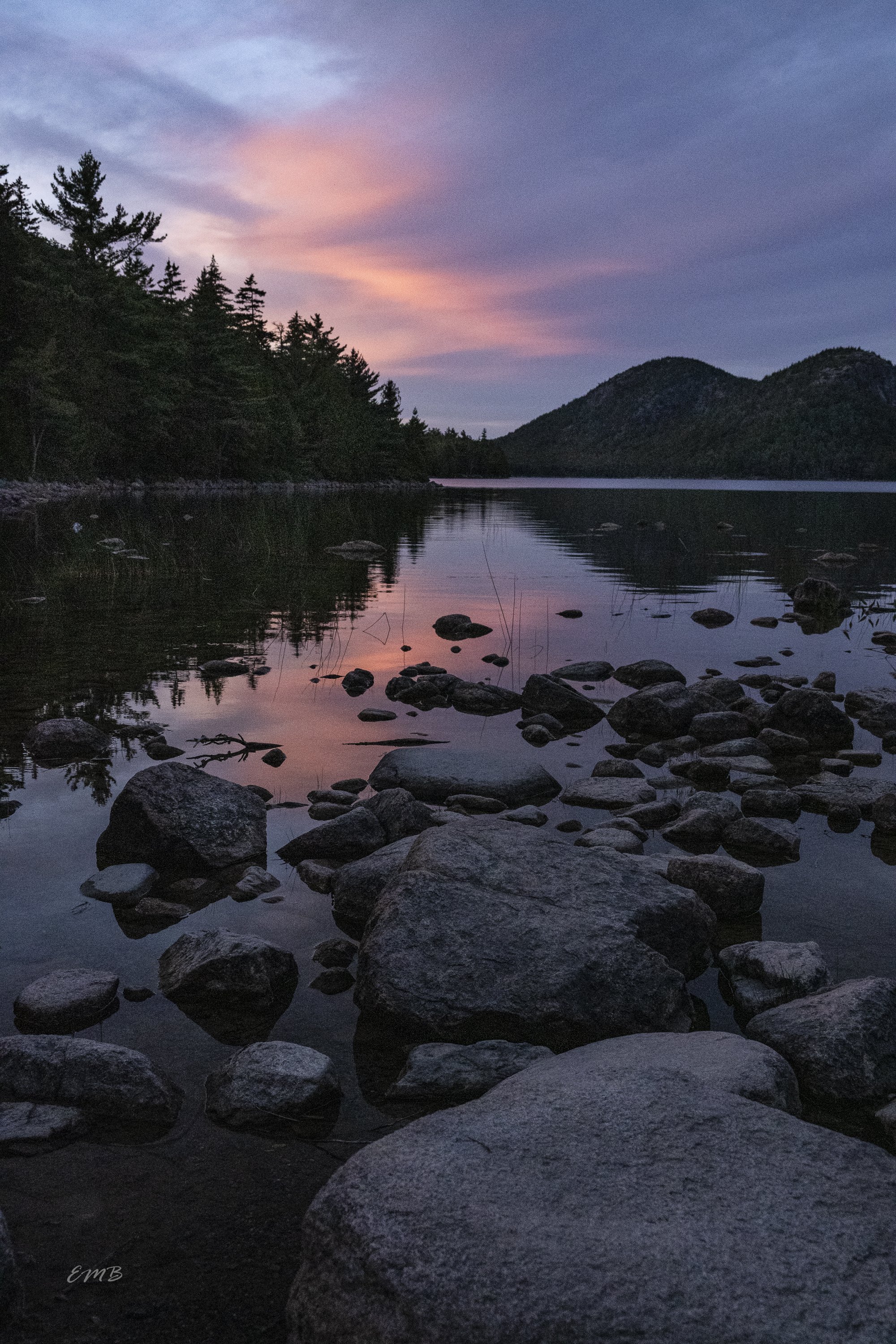 Jordon Pond, Acadia Nat'l Park at sunset
