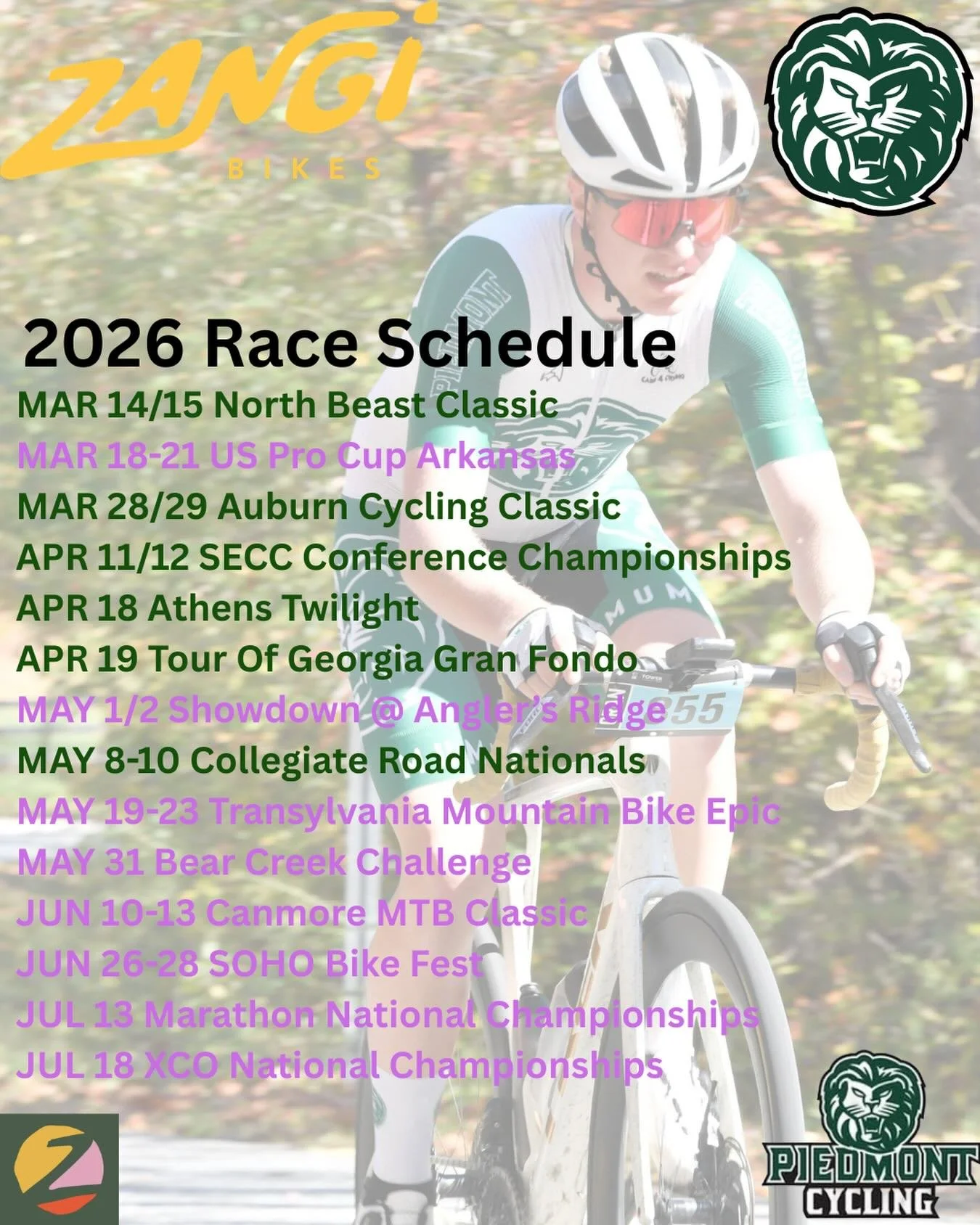 Excited to kick off the 2026 race season this weekend at home with the North Beast Classic.

Looking forward to a big spring and summer mixing road racing with a full focus on the MTB national calendar.

Huge thank you to @zangibikeracing and @piedmo