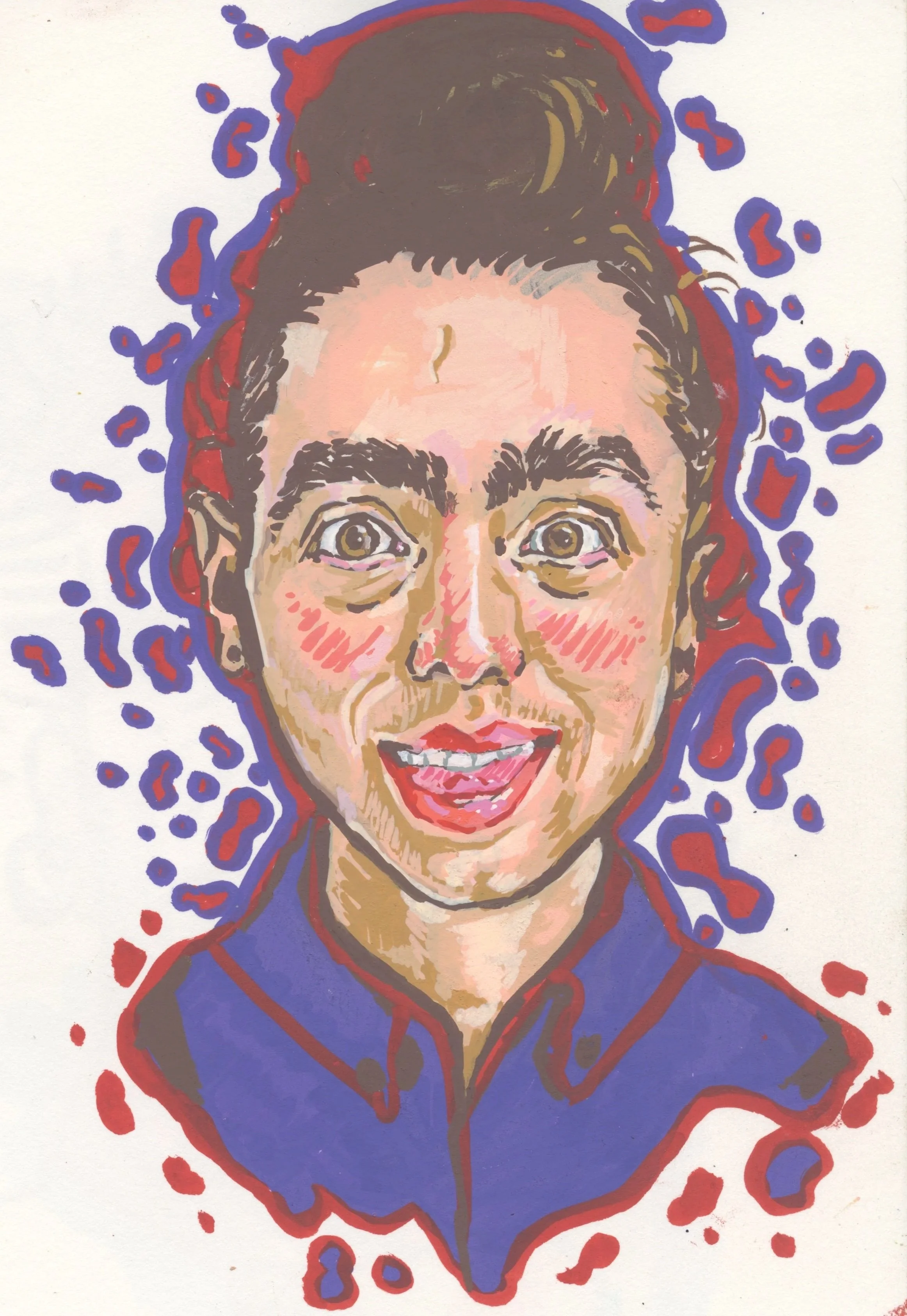 "Painted" 2025,
Acrylic marker on paper.