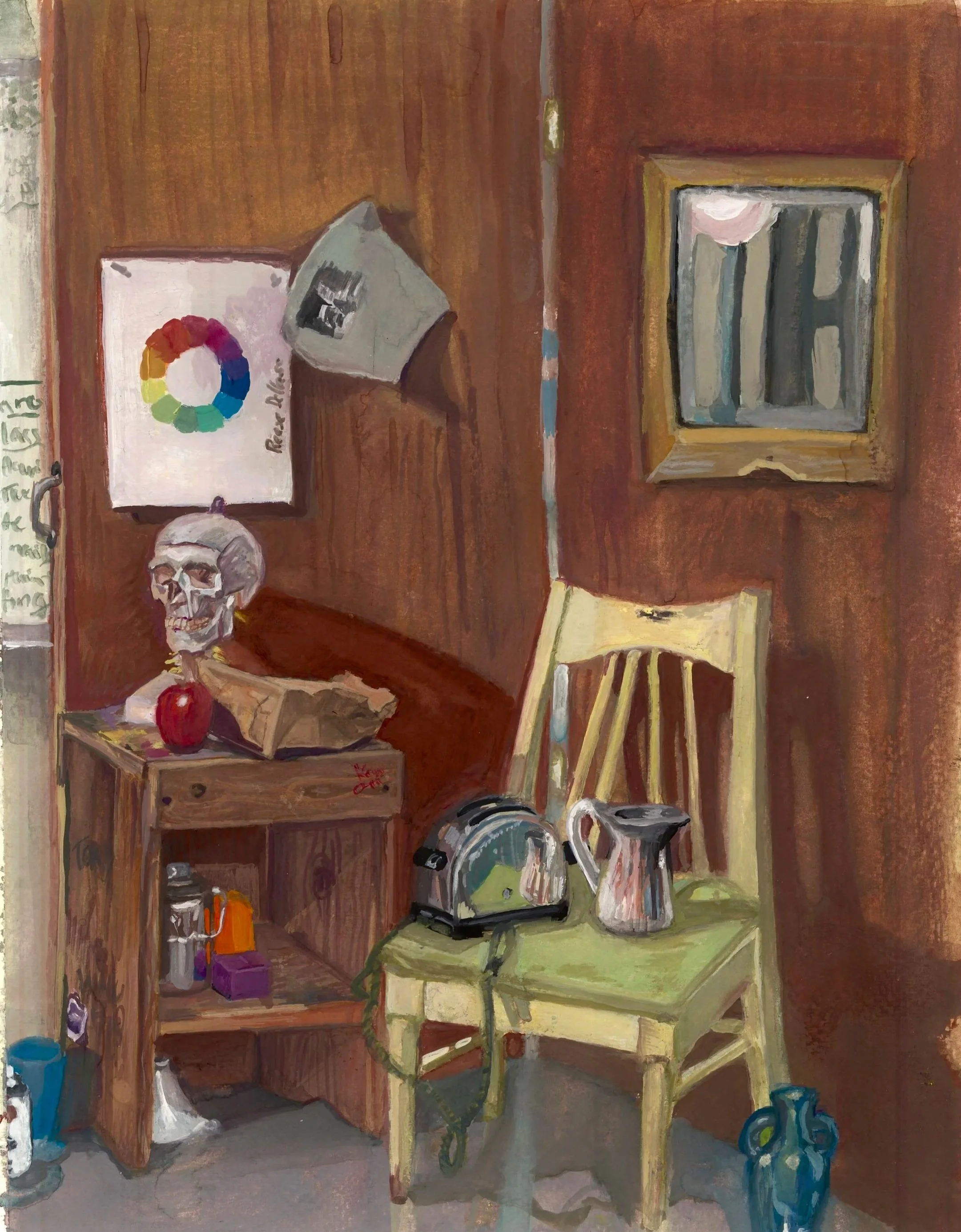 Gouache on watercolour paper 2025.