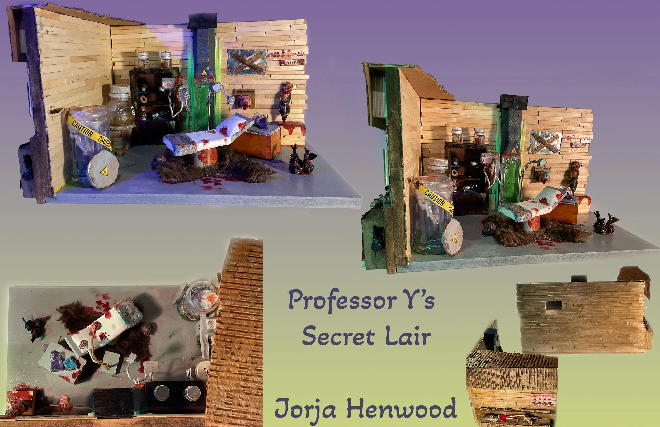 Proffesor Y's lair sculpt, 2025,
Mixed media sculpture.