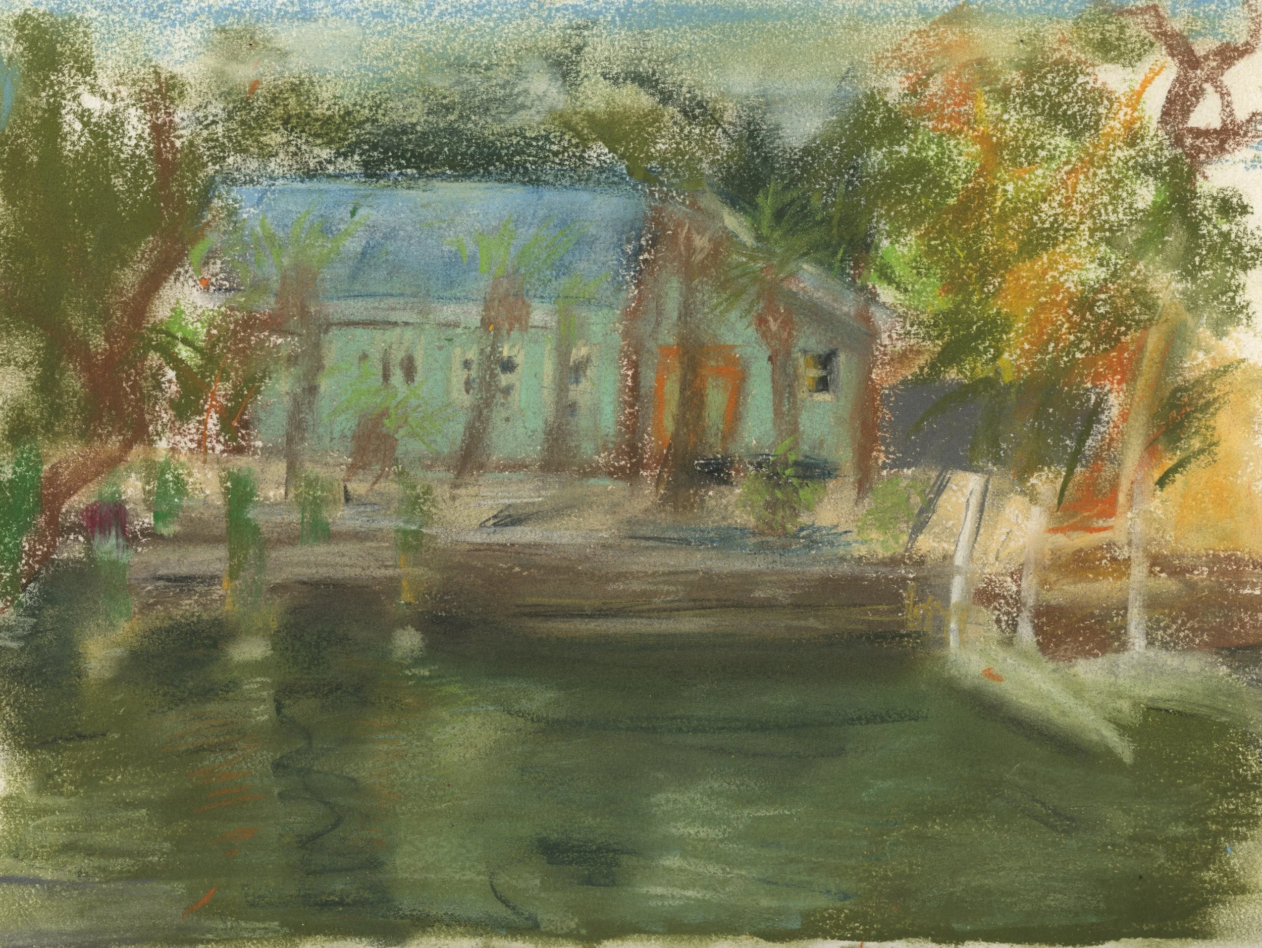 "Bayou" 2025, Pastel on paper.