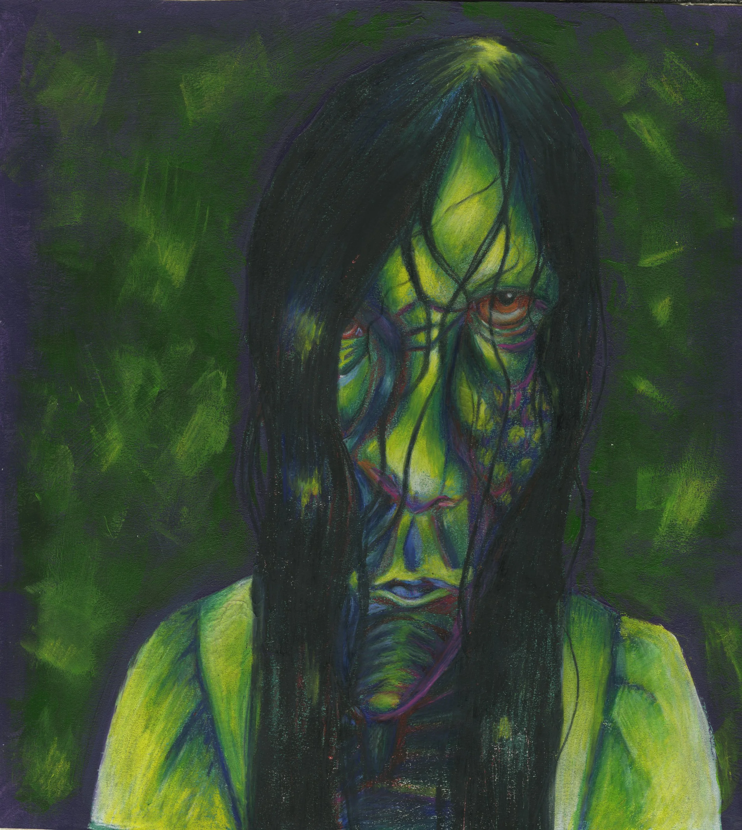Characauture of the girl from the ring 2025,
Mixed Media on Illustration Board,
