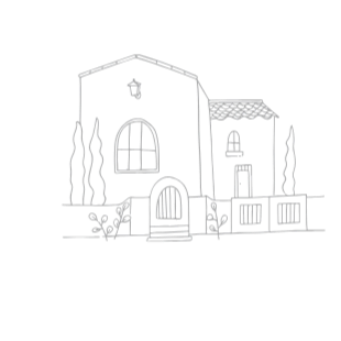 Southwest home line art icon for Bryant Real Estate, a top Phoenix real estate team.
