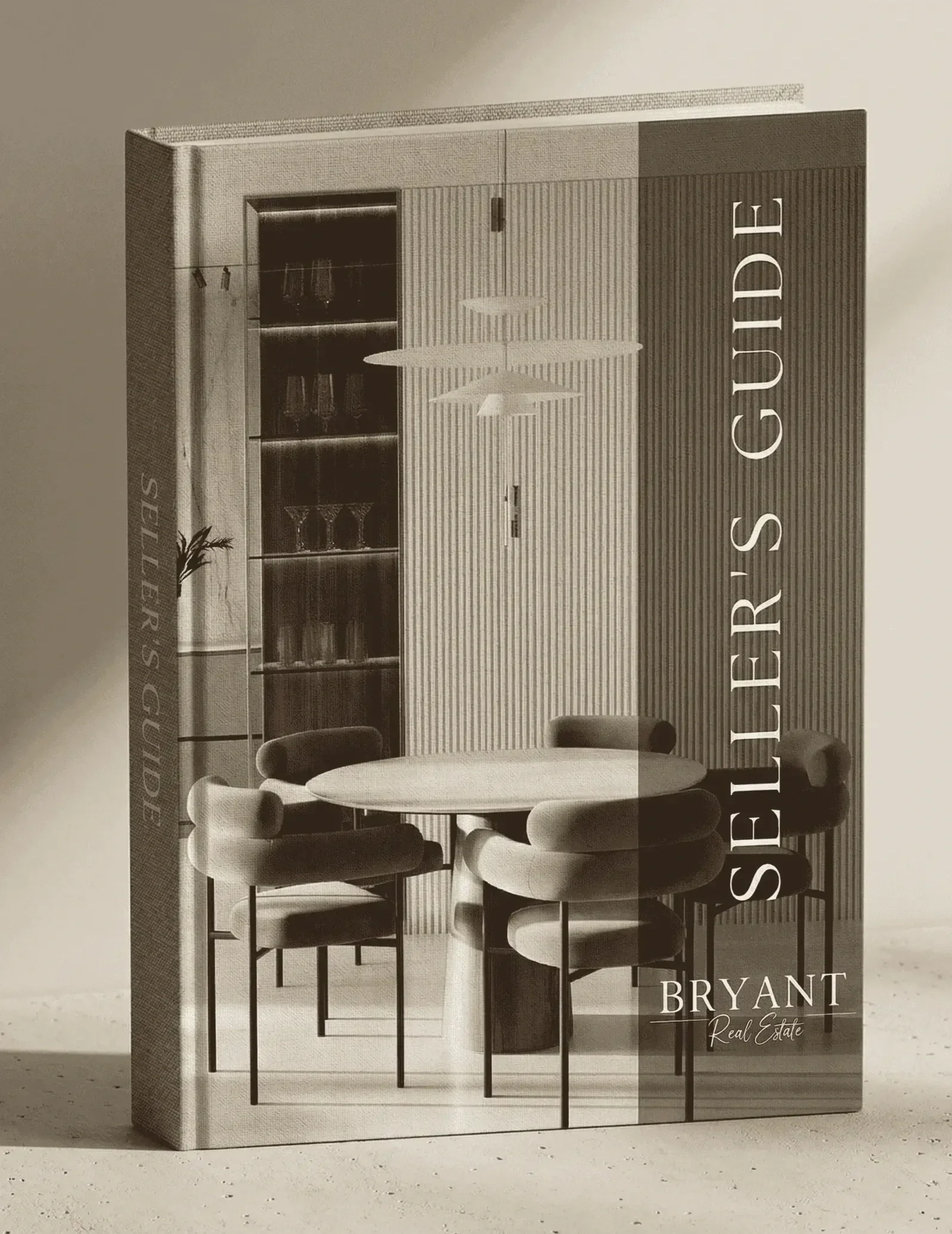 Bryant Real Estate Phoenix Seller's Guide book cover featuring luxury home staging and interior design tips for selling a home in Arizona.