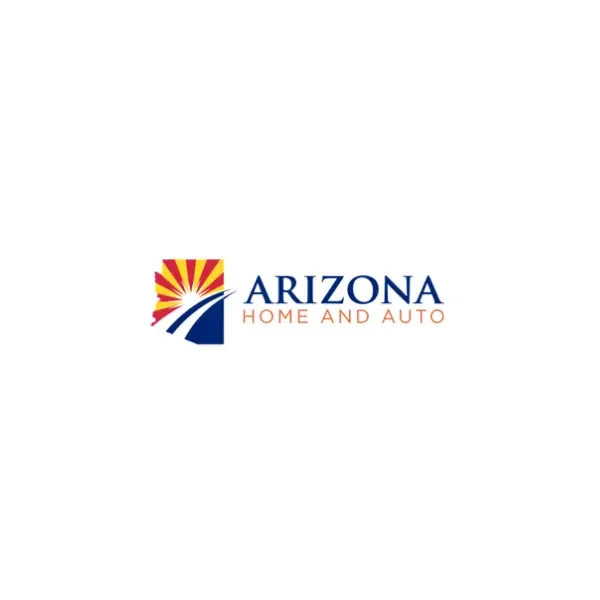 Arizona Home and Auto logo with a stylized sun and road in red, yellow, and blue