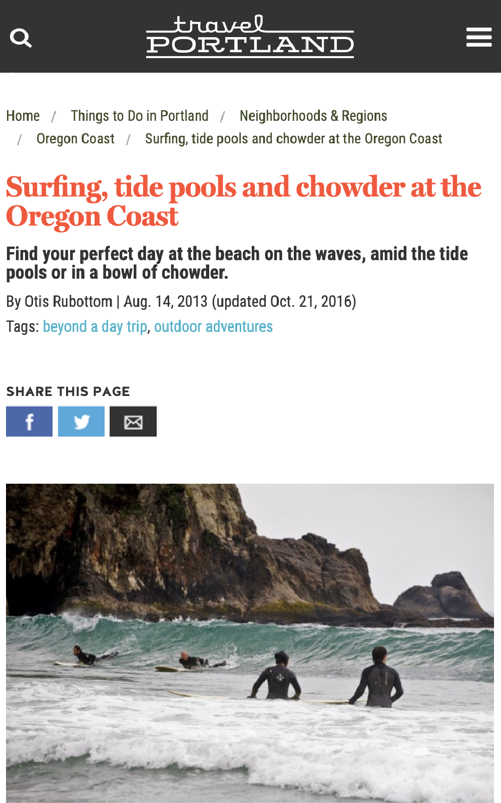 Surfing the Oregon Coast