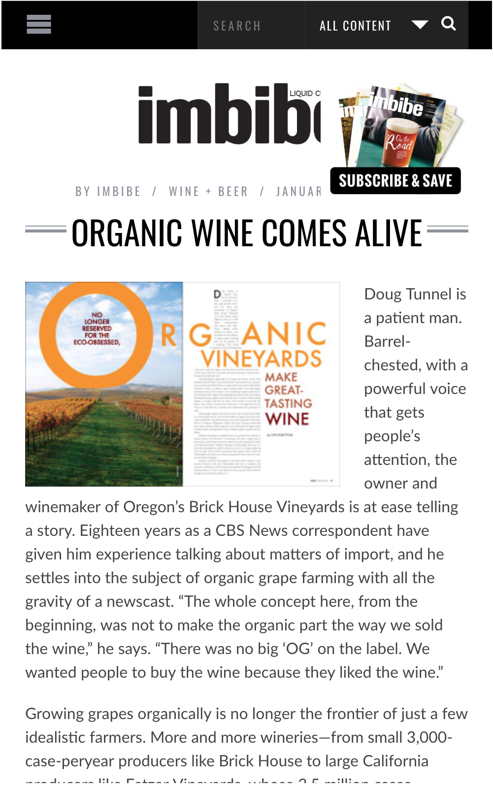 Organic Wine Comes Alive