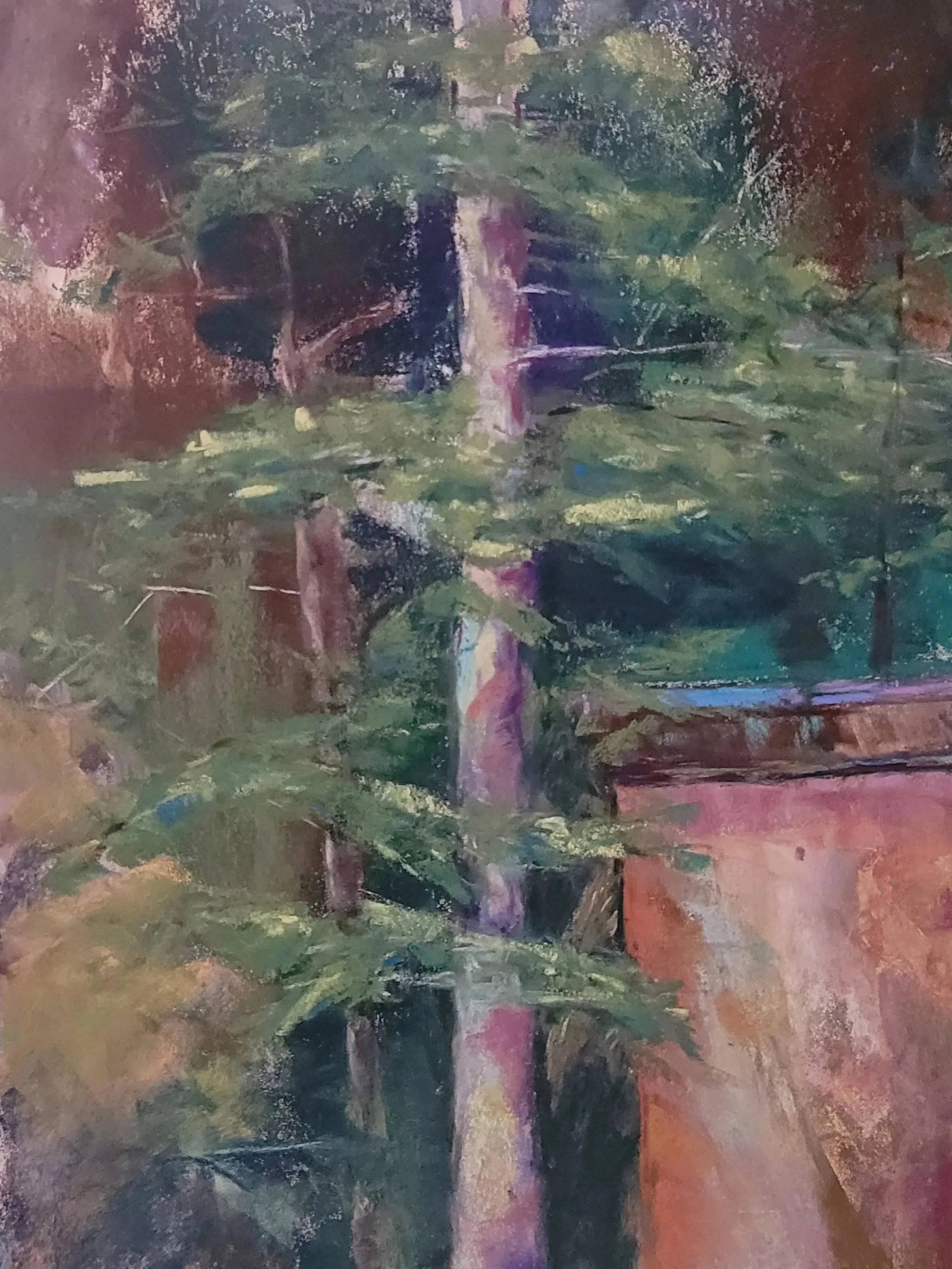 Tree - study, pastel.