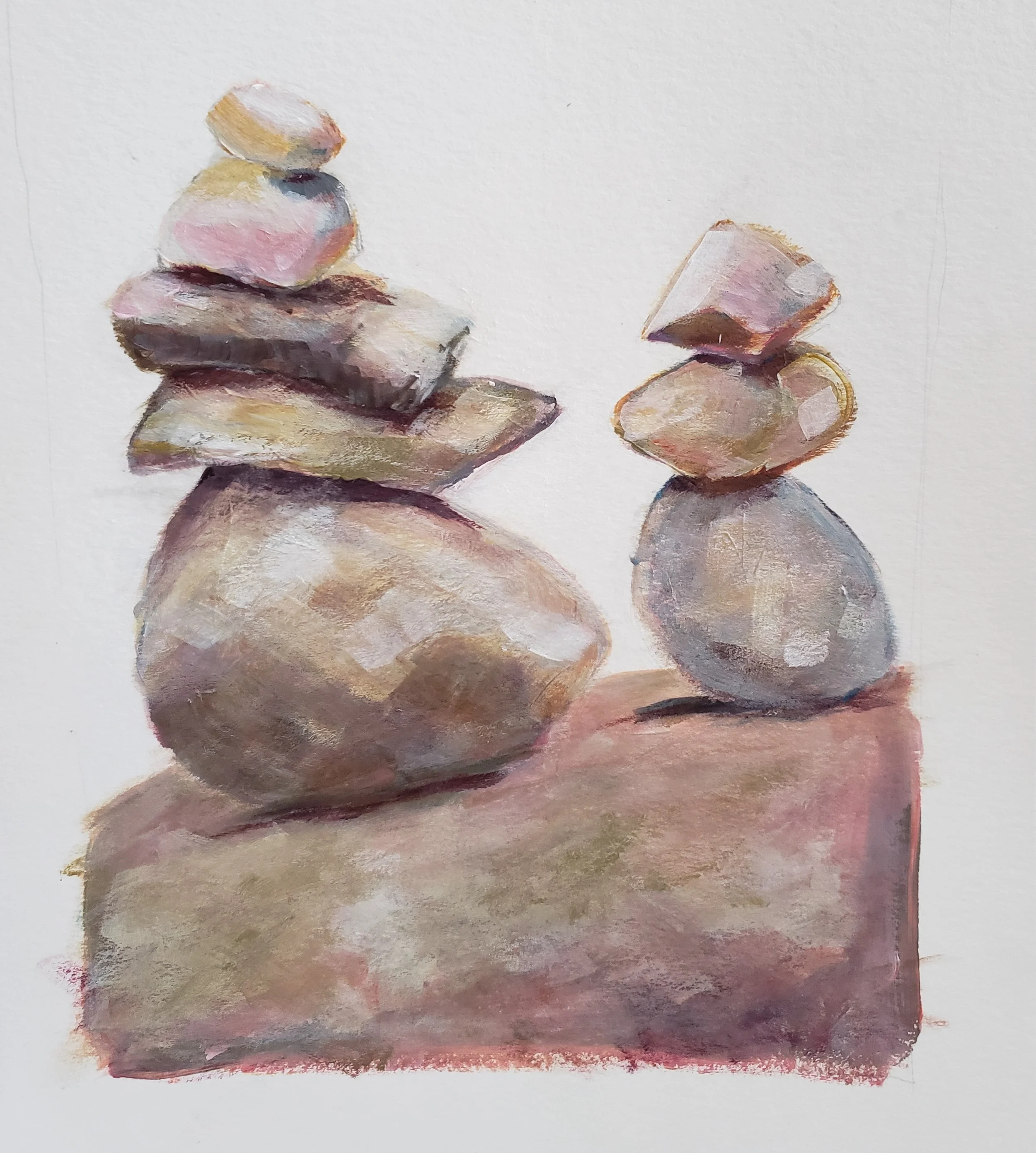 Flying Nuns, warm. Acrylic.