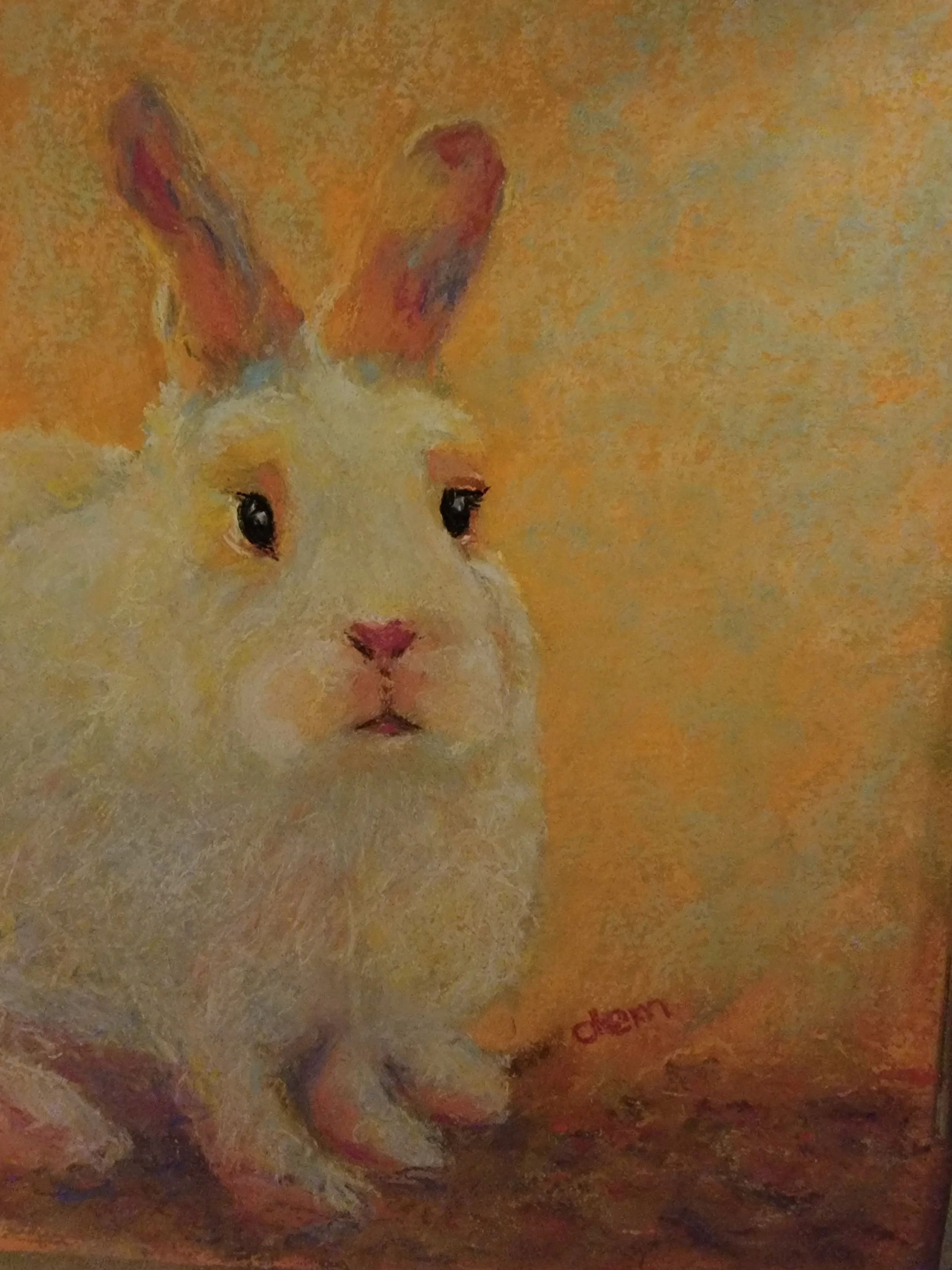 Rita's bunny, pastel.
