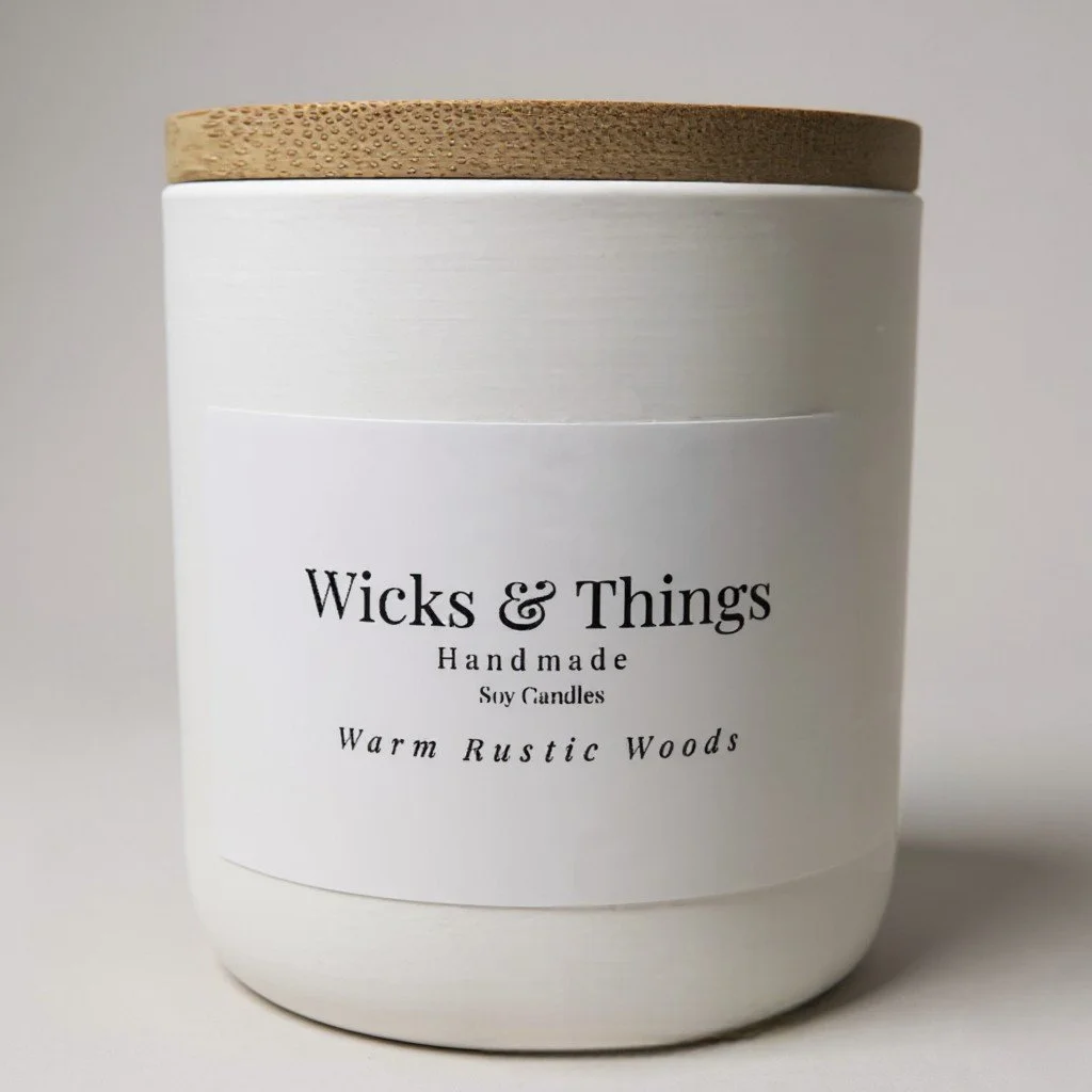 Warm Rustic Woods | 12 oz Soy Candle