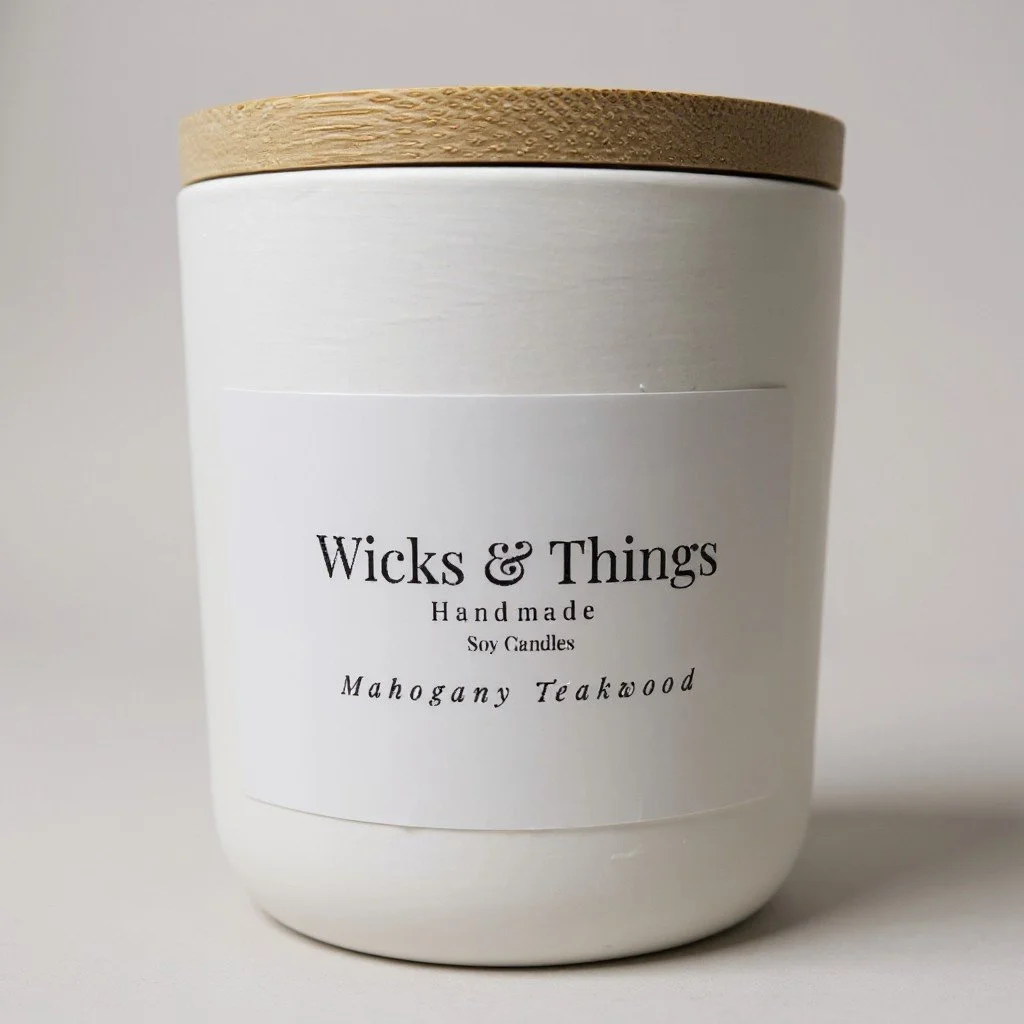 Mahogany Teakwood - 12oz Soy Candle