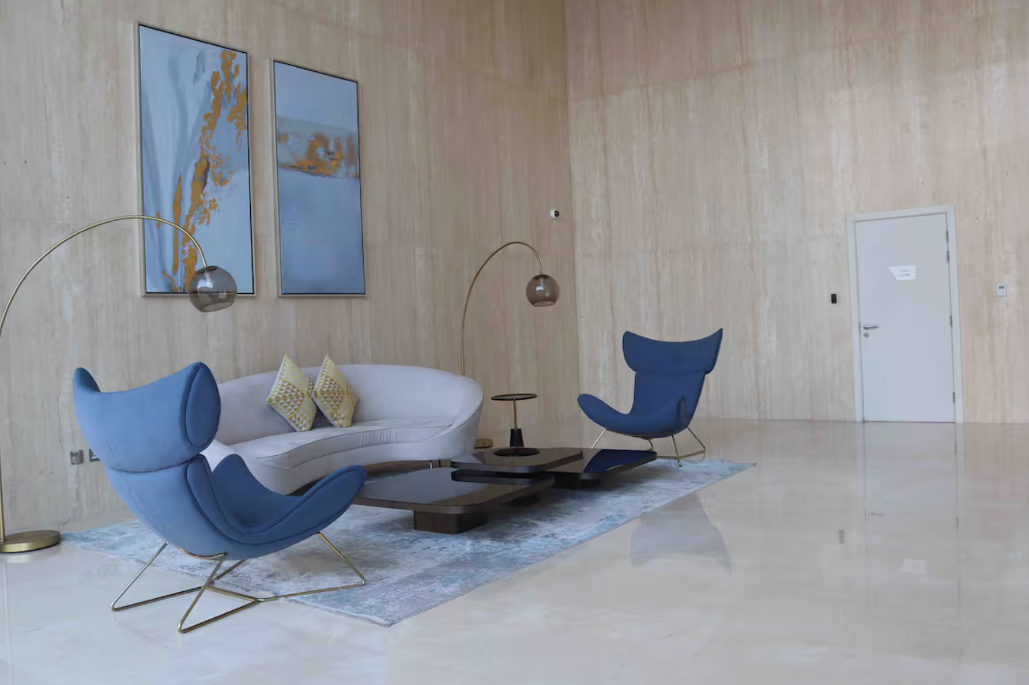 An elegant lobby entrance with 24-hour security and staffed reception.