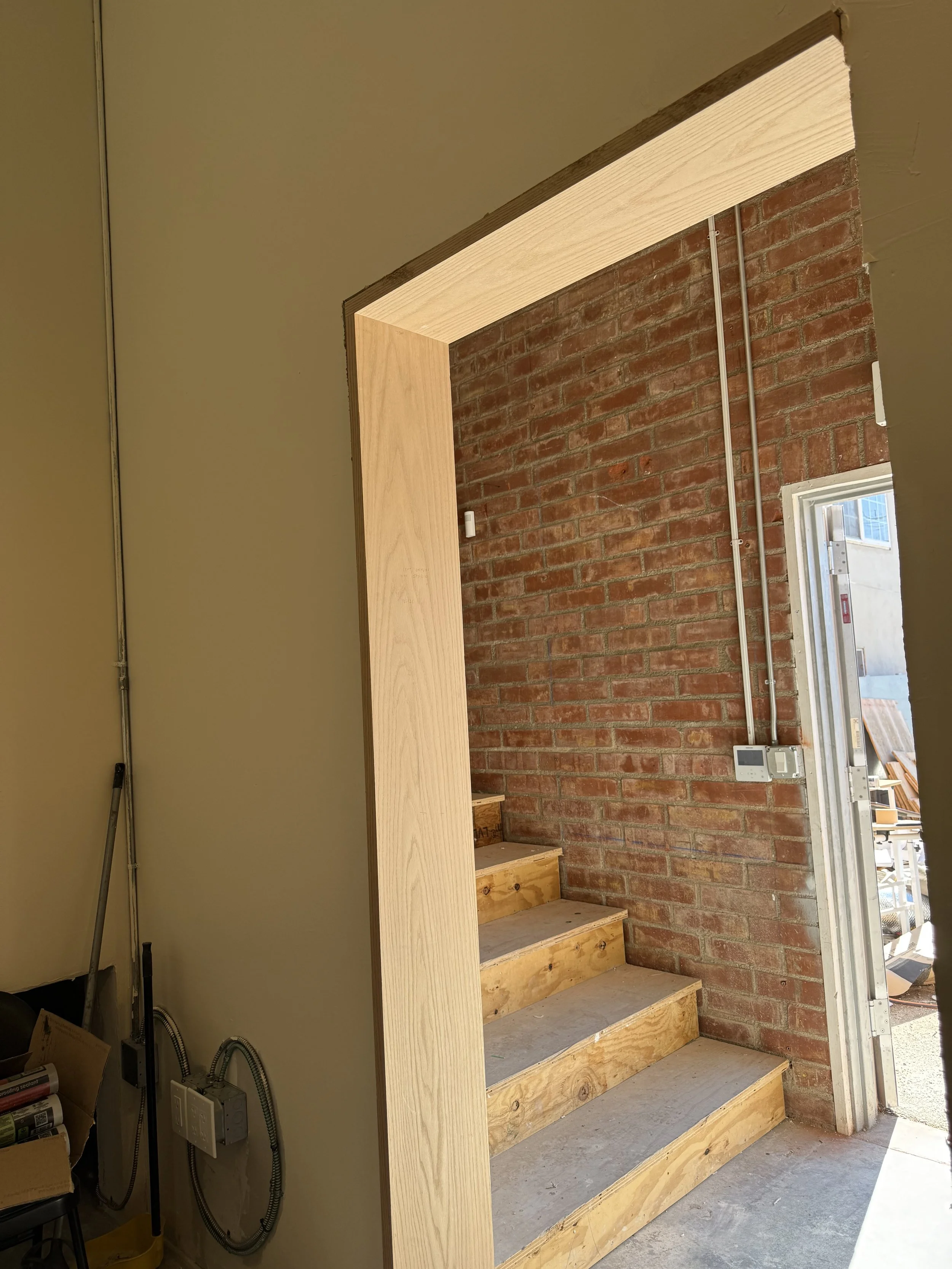 Custom hardwood door frame