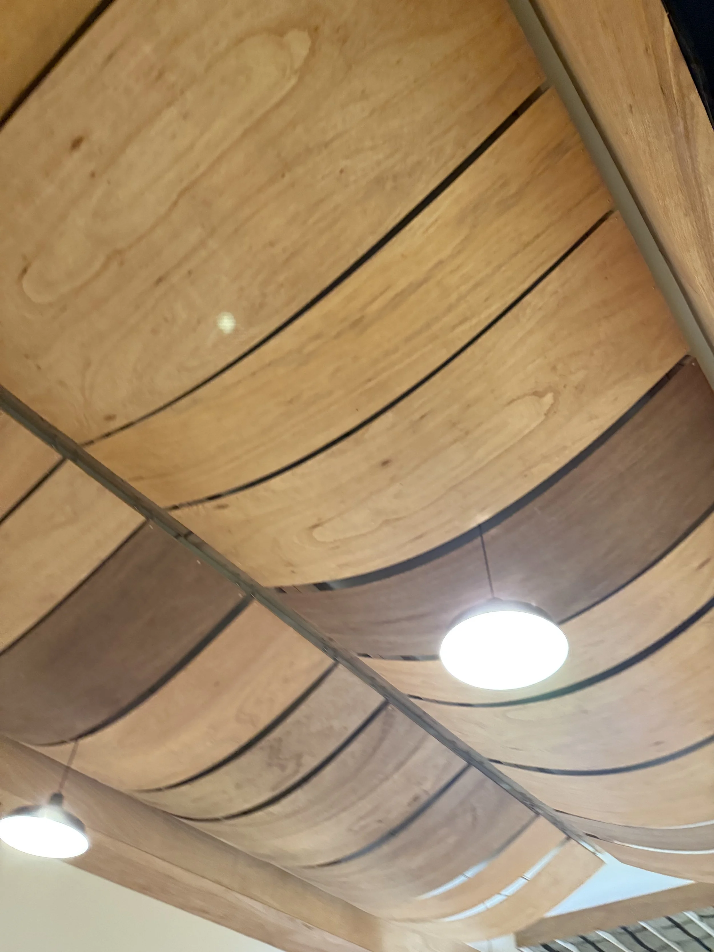 Ceiling baffles for recording studio