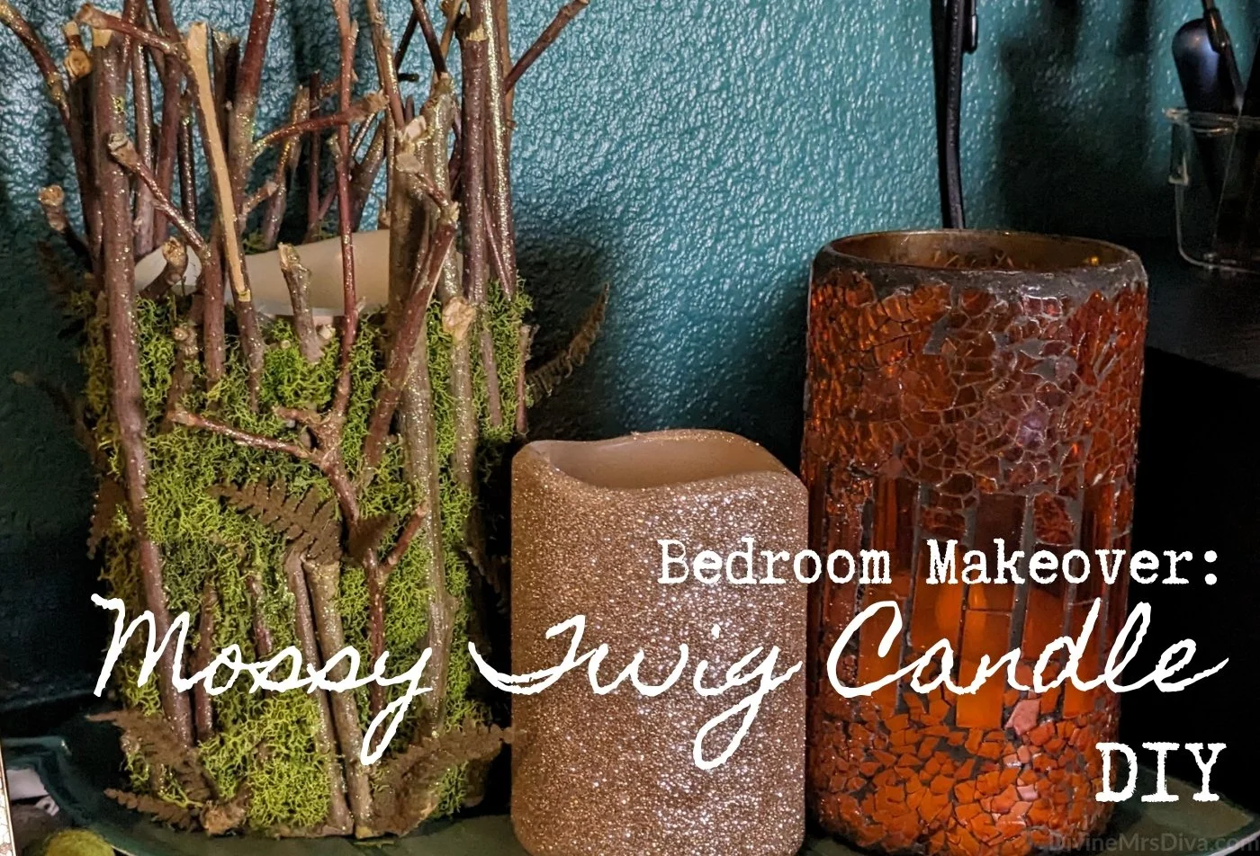 Bedroom Makeover: Mossy Twigs Candle DIY
