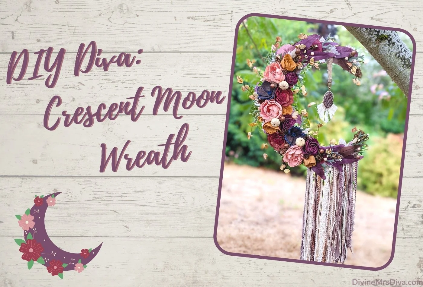 DIY Diva: Crescent Moon Wreath Tutorial