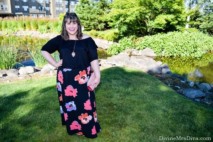 Reviewing Kiyonna's Celine Chiffon Maxi Skirt