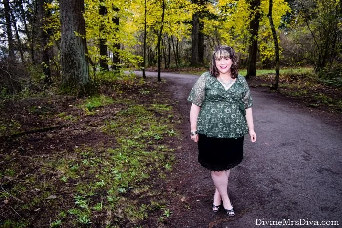 Reviewing Kiyonna's Lustrous Lace Wrap Top
