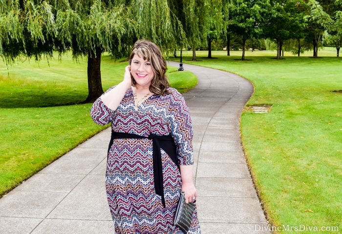 Reviewing Kiyonna's Moroccan Maxi Wrap Dress
