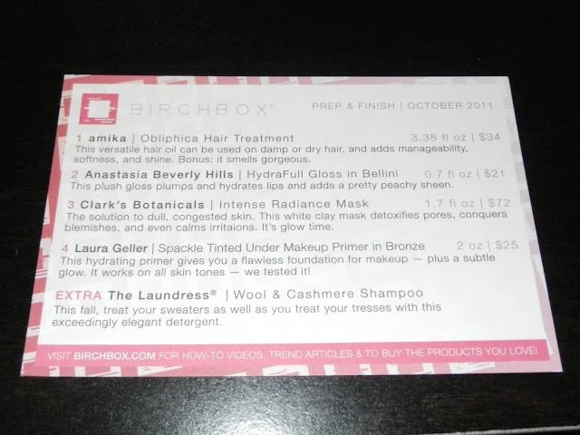 Birchbox Review: October 2011