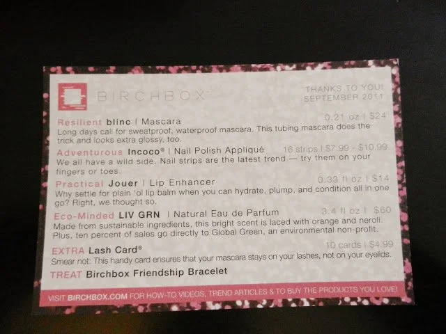 Birchbox Review: September 2011