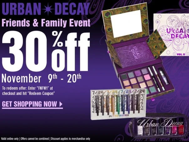 Beauty Bargains: Urban Decay Friends and Family Sale!!