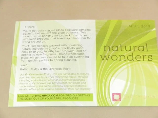 Birchbox Review: April 2012