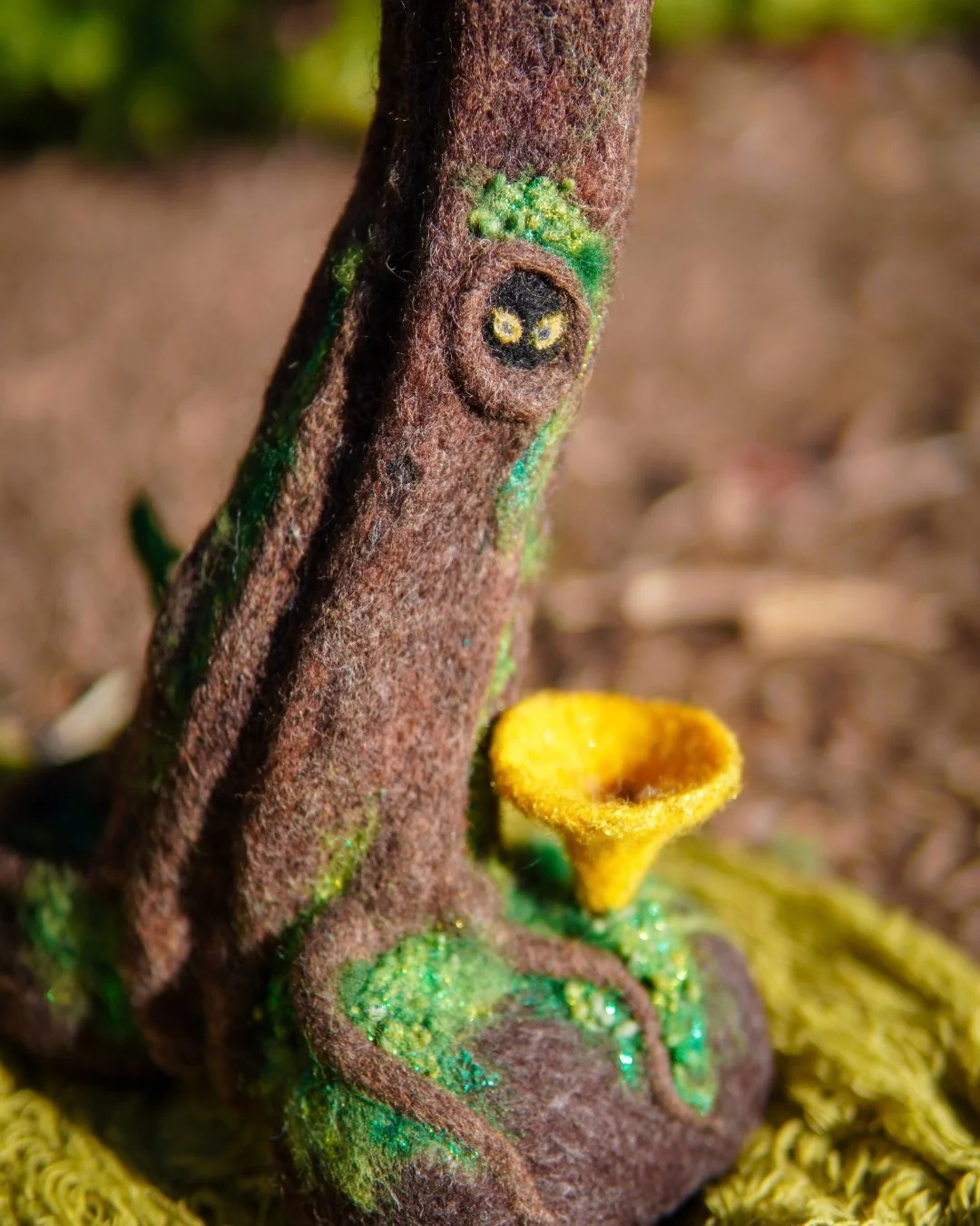 "Forest Daddy" also features glow-in-the-dark eyes and glittering moss