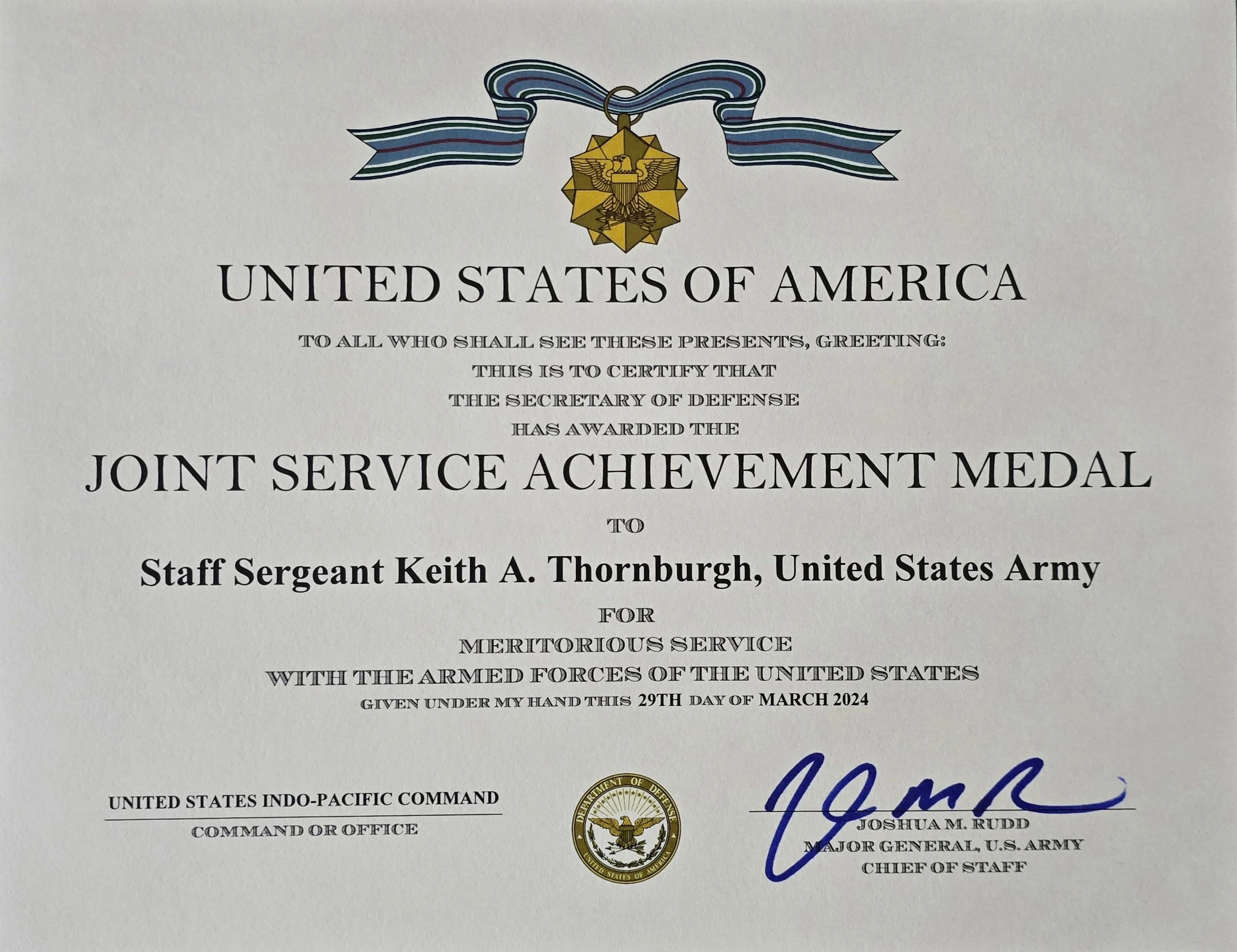 Joint Service Achievement Medal - Super Garuda Shield - Indonesia