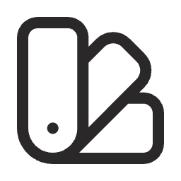 Icon of a USB flash drive and two fabric swatches.