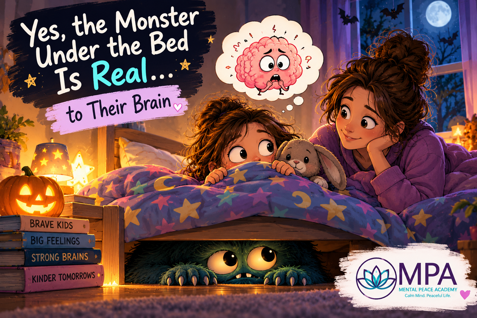 The monster may not be real. The fear is. Helping children understand their brain’s alarm system can teach them something even more important: “I can feel scared and still handle this.”