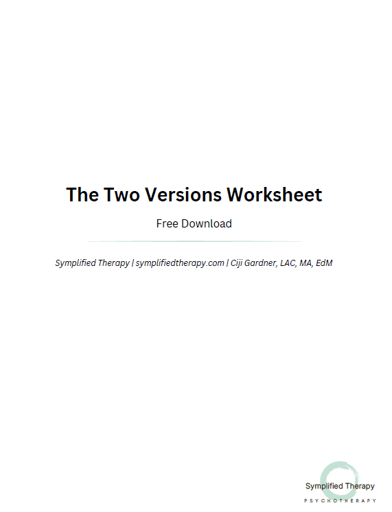 The Two Versions Worksheet