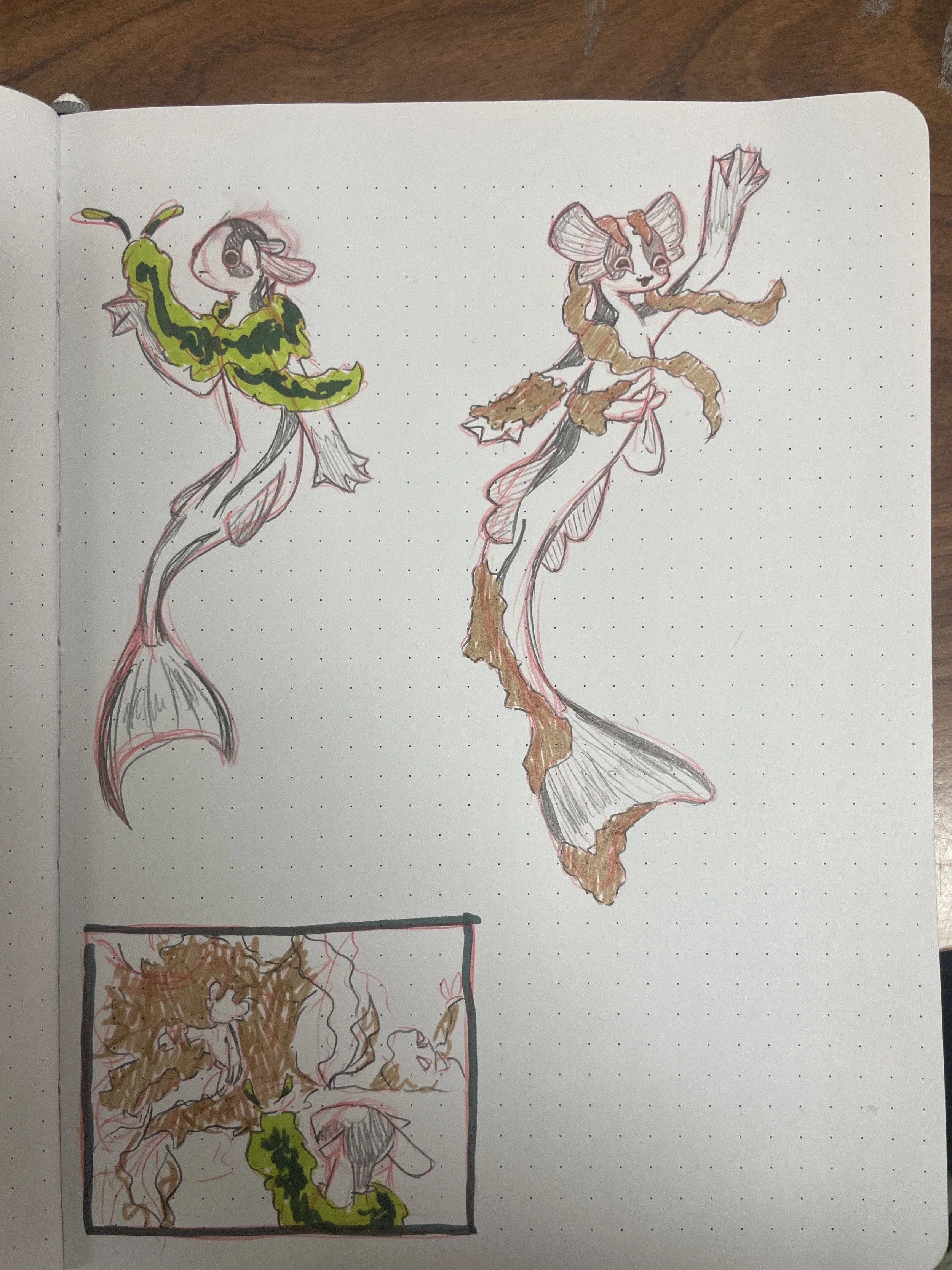 Protagonist and Friend Refined Sketch