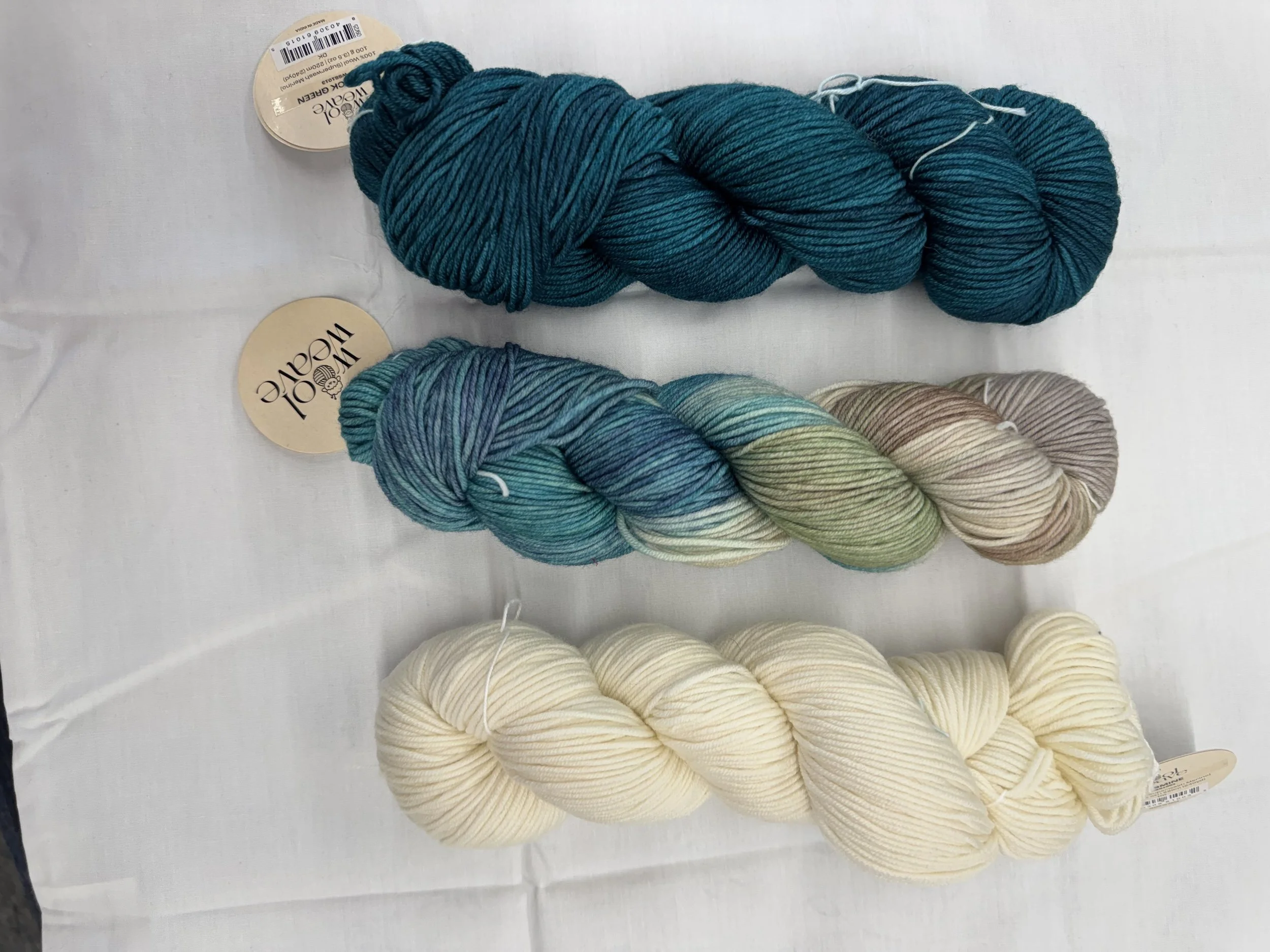 Sheep to Shawl - teals-wool weave