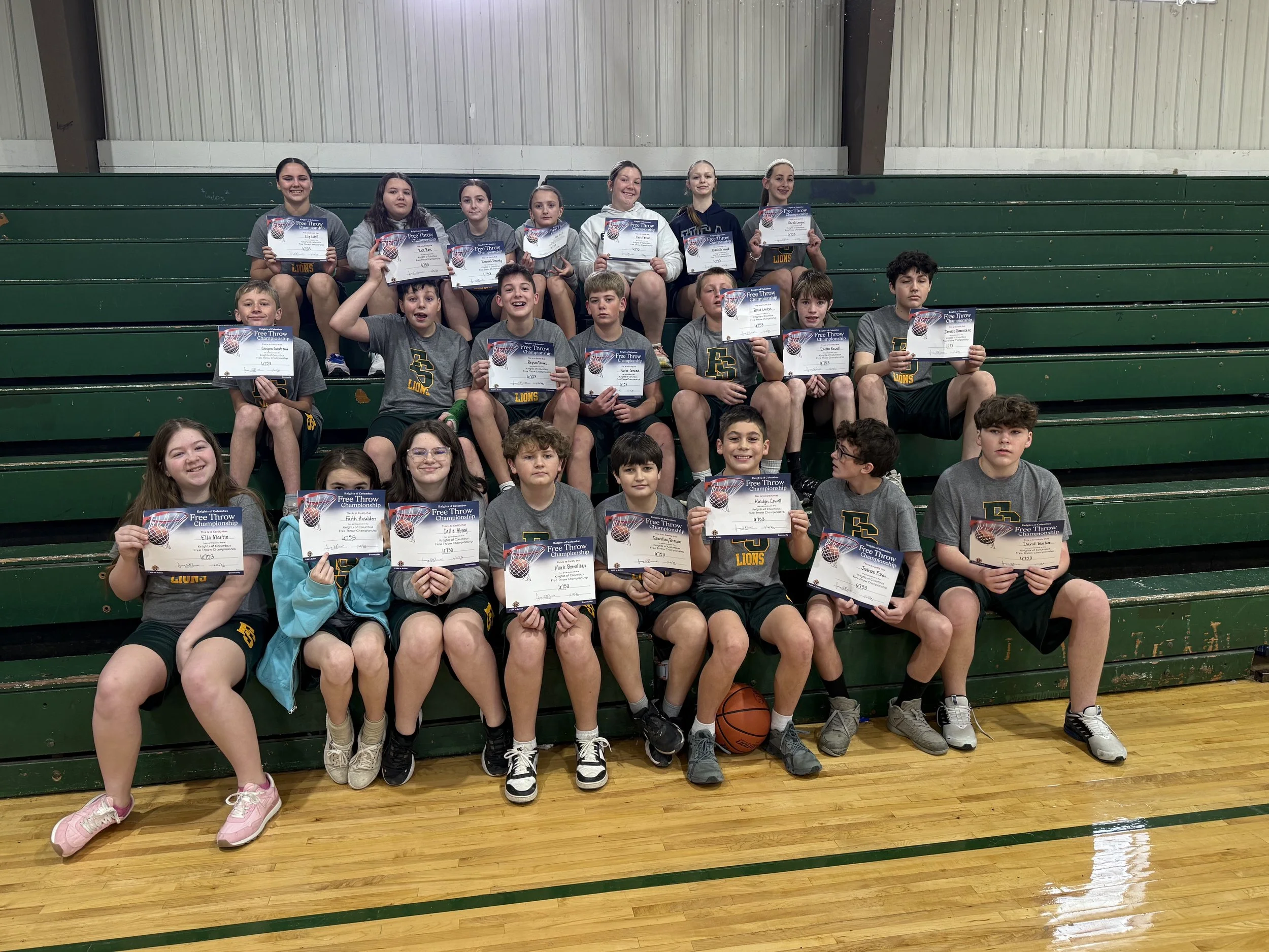 Knights Hold Free Throw Contest at French Settlement School