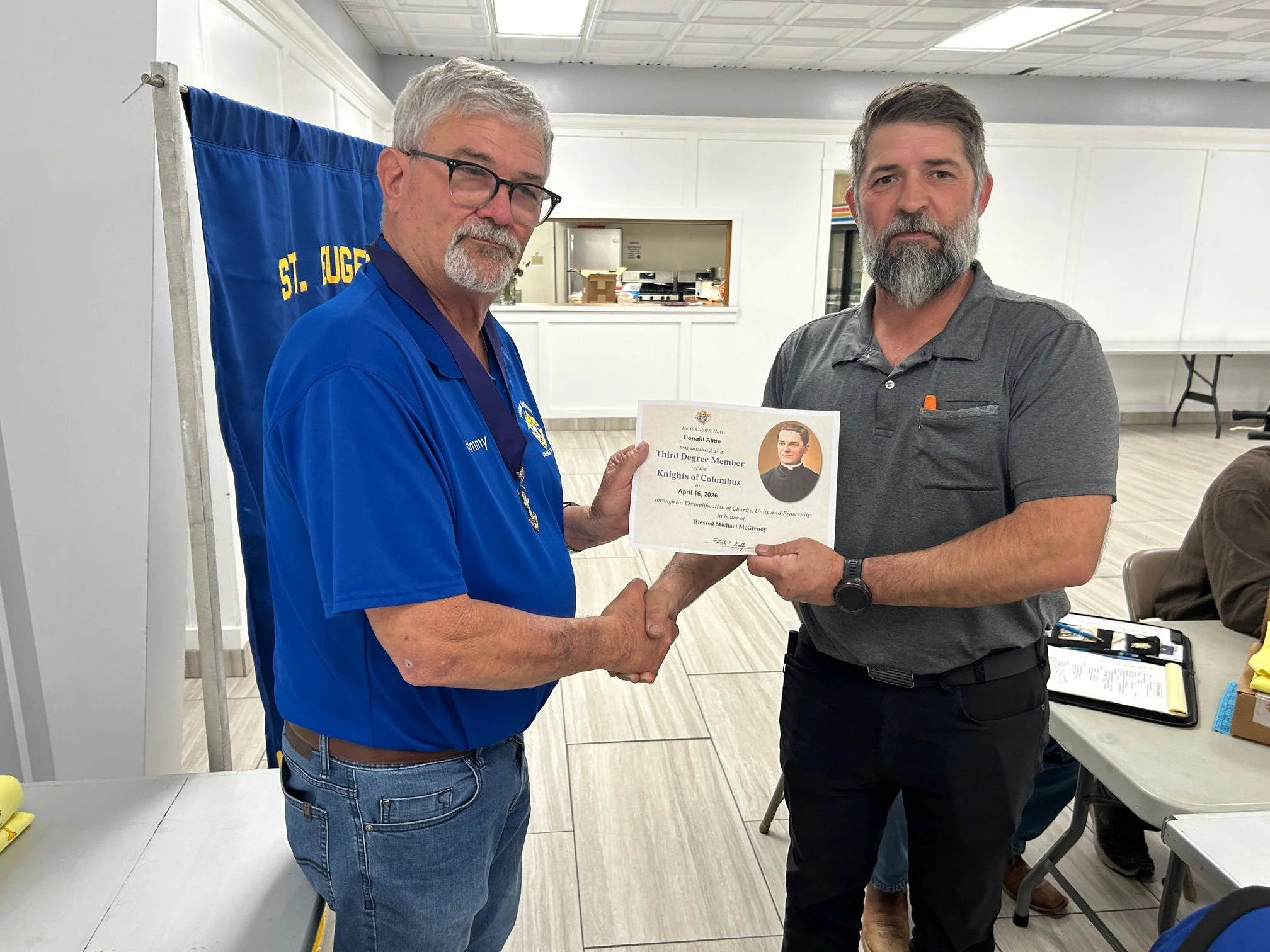 Knight Initiated as Third Degree Member