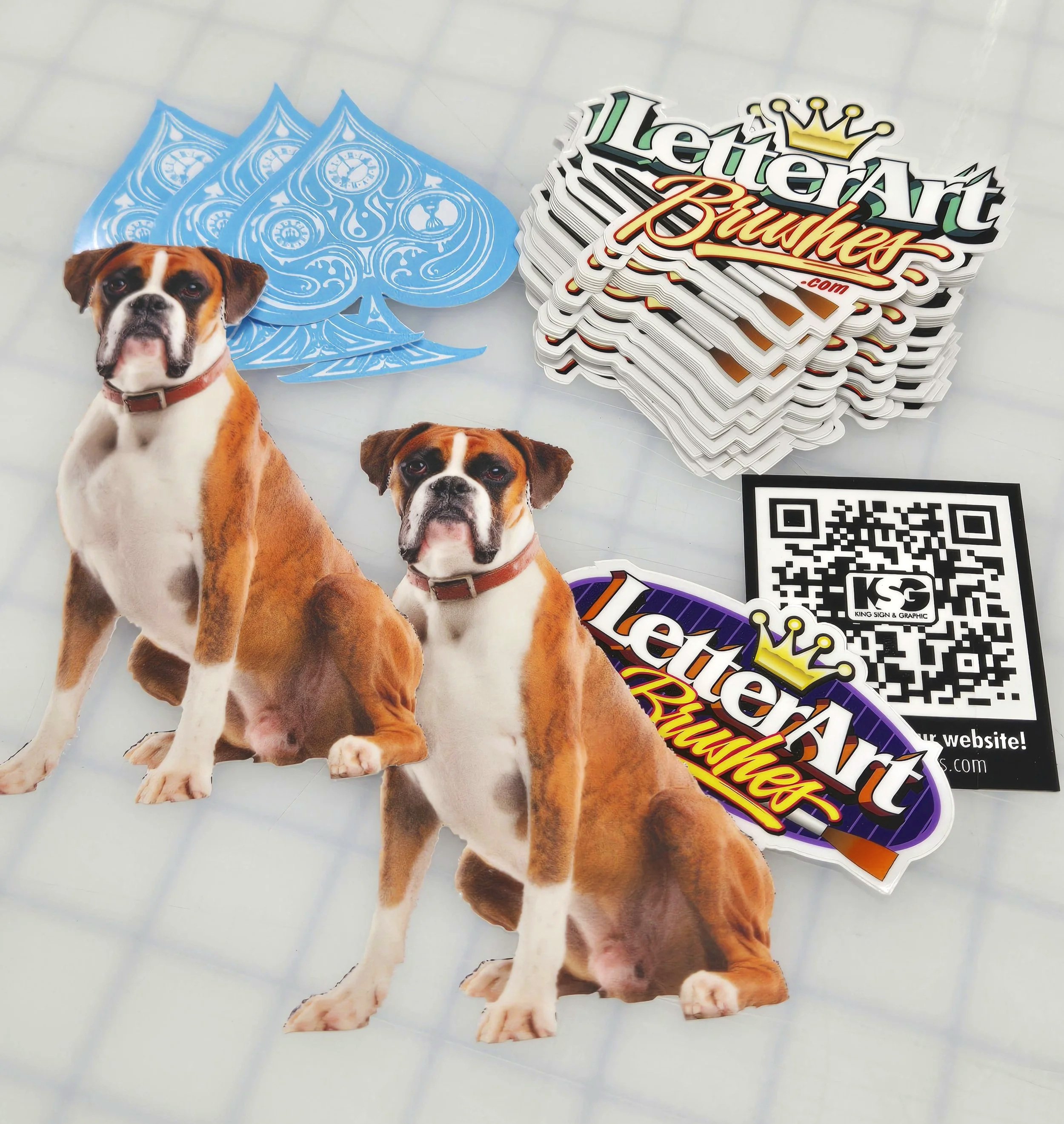 CUSTOM DIE CUT STICKERS. 
Custom die-cut stickers and decals for windows, packaging, and promotional materials.