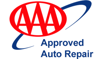 AAA Approved Auto Repair logo with red AAA emblem and blue text