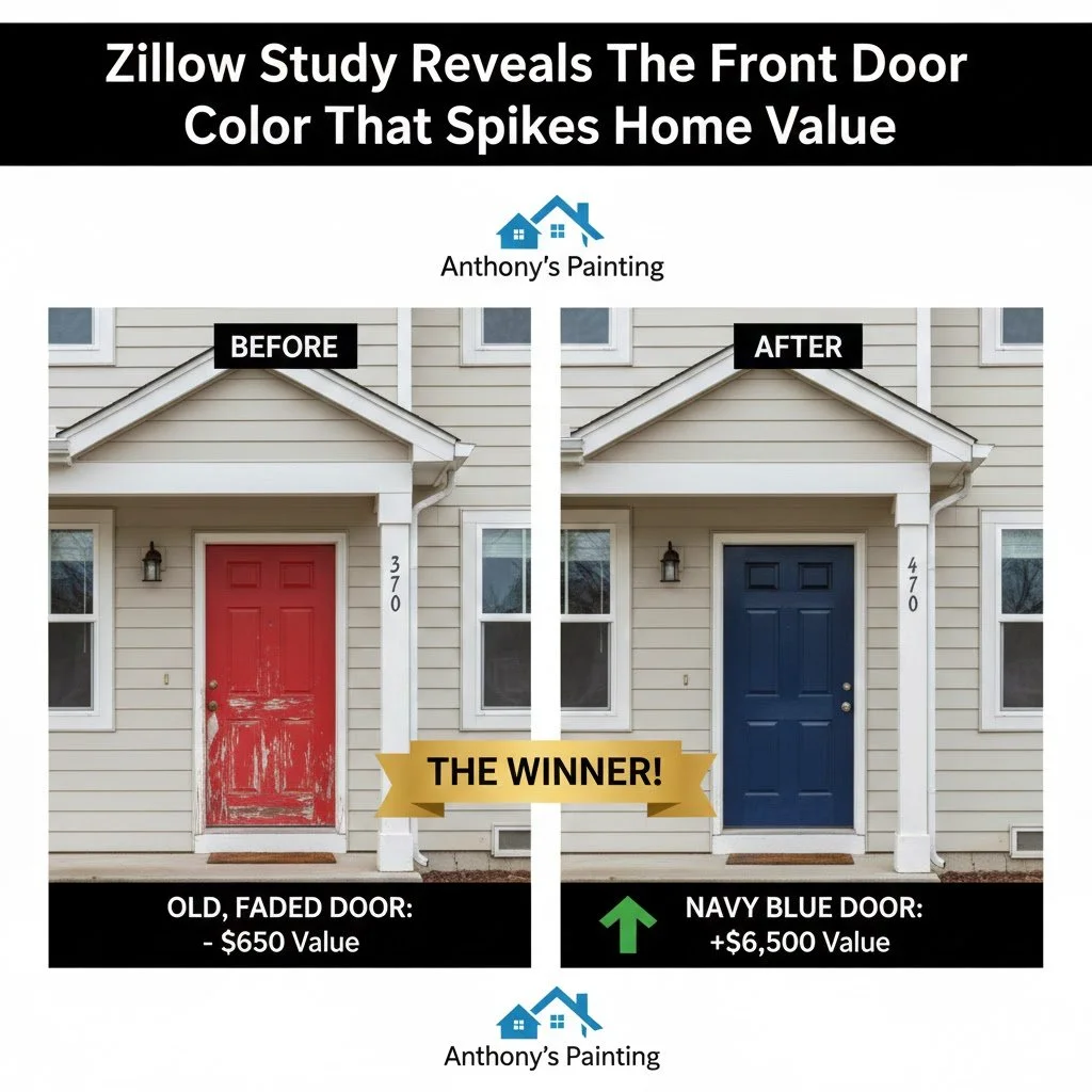 Zillow Study Reveals The Front Door Color That Spikes Home Value