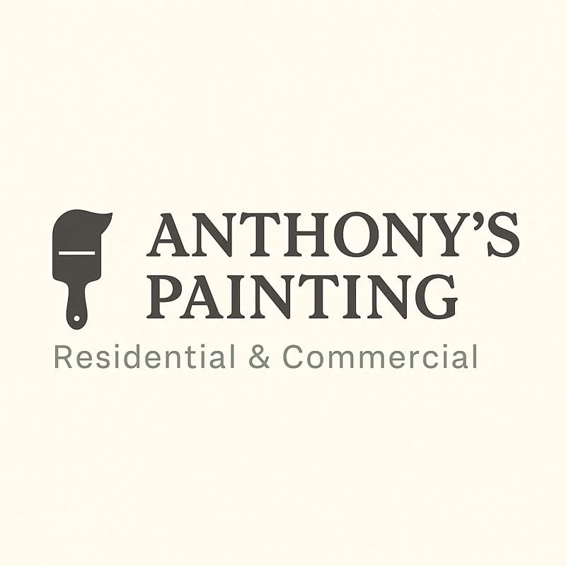Logo for Anthony's Painting featuring a paintbrush icon and the text 'Anthony's Painting Residential & Commercial' on a light background.